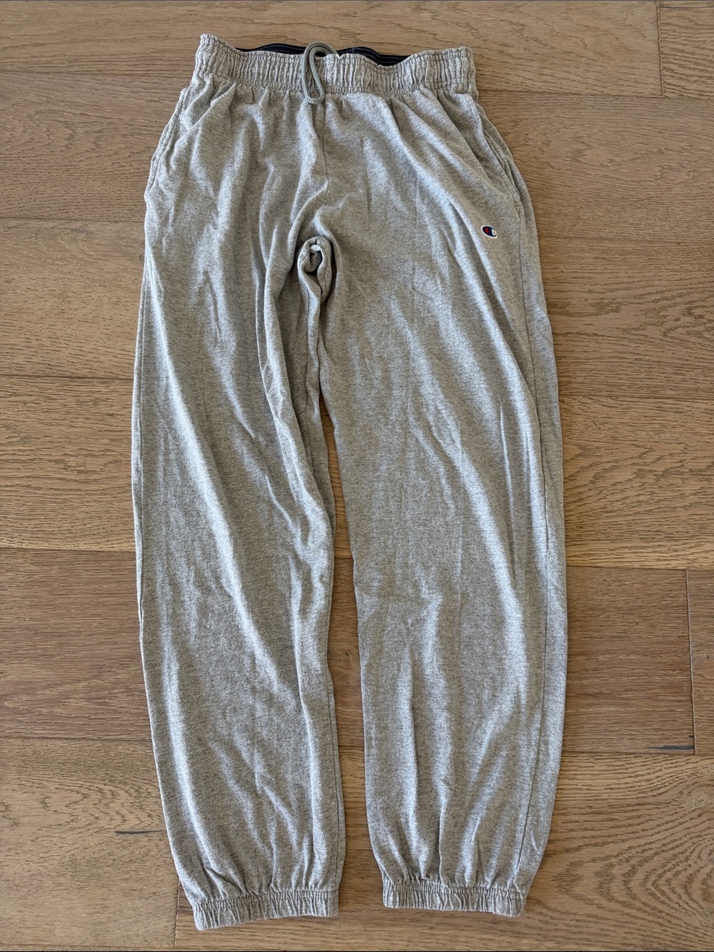 Champion Light Gray Men’s Joggers with Small Logo